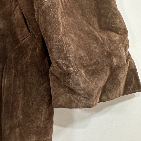 Vintage Disney Store Winnie The Pooh Suede Leather Jacket Coat Women's Brown XXL - Picture 2 of 16